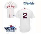 2013 world series mlb boston red sox #2 ellsbury white jerseys