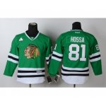 youth nhl chicago blackhawks #81 hossa green jerseys