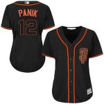 customed women mlb san francisco giants #12 Joe Panik majestic black new cool base jerseys