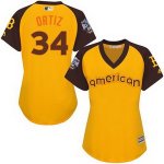 women's mlb boston red sox #34 david ortiz gold 2016 all-star american league stitched jerseys