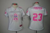 nike women nfl houston texans #23 foster white [breast cancer aw
