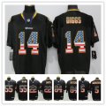 Nike NFL Minnesota Vikings Top players Elite Black USA Flag Fashion Jersey