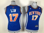 women nba new york knicks #17 jeremy lin blue cheap jerseys