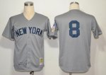 mlb new york yankees #8 berra m&n grey 1951 cheap jerseys