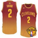nba cleveland cavaliers #2 kyrie irving red resonate fashion swingman the finals patch stitched jerseys