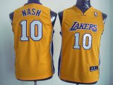 youth nba los angeles lakers #10 unveil steve nash yellow jersey