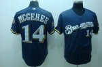 Baseball Jerseys milwaukee brewers #14 mcgehee blue (40th )