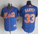 mlb jerseys new york mets #33 Harvey Blue Alternate Home New Coo