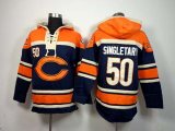 nike nfl chicago bears #50 singletary orange-blue [pullover hood