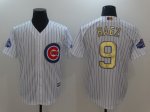 men mlb chicago cubs #9 javier baez white 2017 gold program cool base champion stitched baseball jerseys
