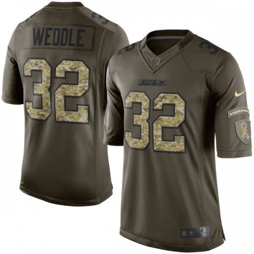 nike san diego chargers #32 weddle army green salute to service