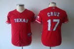 youth mlb 2011 world series texas rangers #17 cruz red cheap jer