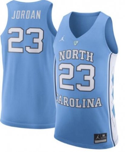 North Carolina #23 Michael Jordan Blue Stitched NCAA Jersey-1