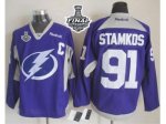 NHL Tampa Bay Lightning #91 Steven Stamkos Purple Practice 2015