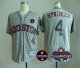 Men MLB Houston Astros #4 George Springer Grey 2017 World Series Champions And Houston Astros Strong Patch Flex Base Jersey