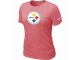 Women Pittsburgh Steelers Pink Logo T-Shirt