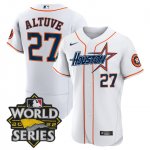 Men's Houston Astros #27 Jose Altuve World Series Stitched White Special Flex Base Jersey