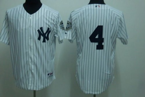Baseball Jerseys new york yankees #4 lou gehrig white(2009 logo)