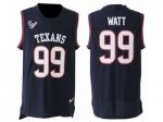 Men's Nike Houston Texans #99 J.J. Watt Navy Blue Team Color Stitched NFL Limited Tank Top Jersey
