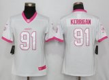 Women NFL Washington Redskins #91 Ryan Kerrigan Nike White Pink Stitched Rush Fashion Limited Jersey