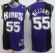 NBA Jersey Sacramento Kings #55 Jason Williams Purple Black Thro