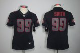 nike women nfl san francisco 49ers #99 smith black [nike impact