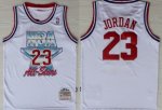 NBA 1992 All-Star #23 Michael Jordan White Swingman Throwback Jersey