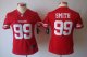 nike women nfl san francisco 49ers #99 smith red jerseys [nike l