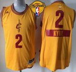 nba cleveland cavaliers #2 kyrie irving yellow 2014-15 christmas day the finals patch stitched jerseys