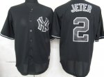 MLB Jerseys New York Yankees #2 Jeter Black (Fashion Jersey)