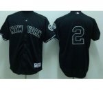 New York Yankees #2 Jeter 2009 world series patchs black