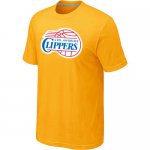 nba los angeles clippers big & tall primary logo yellow T-Shirt