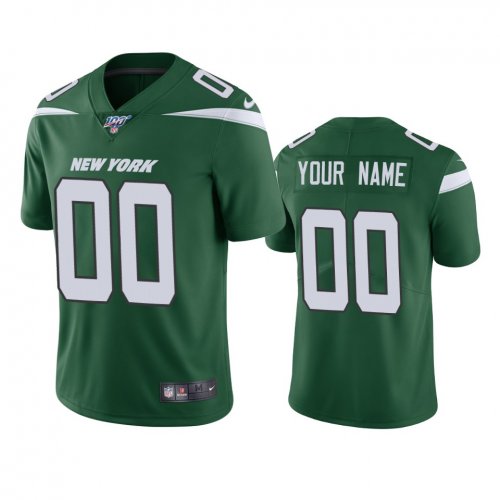 New York Jets Custom Green 100th Season Vapor Limited Jersey