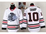 NHL Chicago Blackhawks #10 Patrick Sharp White(White Skull) 2014