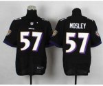 nike nfl baltimore ravens #57 mosley elite black jerseys