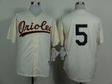 mlb baltimore orioles #5 robinson cream 1954 m&n jerseys