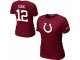 Women Nike Indianapolis Colts #12 LUCK Name & Number Red T-Shirt