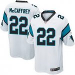 Youth NFL Carolina Panthers #22 Christian McCaffrey Nike White 2017 Draft Pick Game Jersey