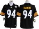 nike nfl pittsburgh steelers #94 timmons black jerseys [game]