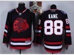 NHL Chicago Blackhawks #88 Patrick Kane Black(Red Skull) 2014 St
