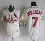 mlb jerseys st.louis cardinals #7 Holliday Cream New Cool Base