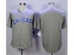 mlb majestic chicago cubs blank grey new cool base jersey