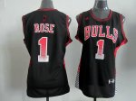 women nba chicago bulls #1 rose black jerseys [limited edition]