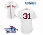 2013 world series mlb boston red sox #31 jon lester white jersey