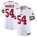 Football San Francisco 49ers # 54 Fred Warner White Custom Mexican Jersey