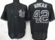 MLB Jerseys New York Yankees #42 Rivera Black (Fashion Jersey)