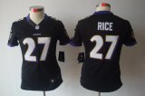 nike women nfl baltimore ravens #27 ray rice black jerseys [nike