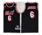 nba miami heat #6 james black m&n jerseys