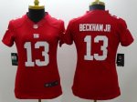 Women Nike New York Giants #13 Odell Beckham red Jerseys