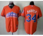 mlb 2013 all star washington nationals #34 harper orange jerseys